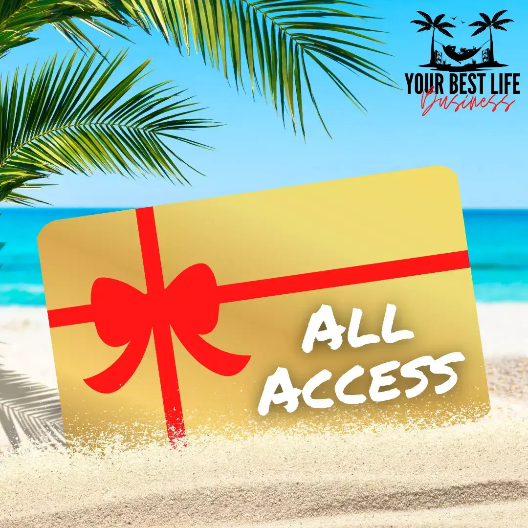 All Access Pass to Every Piece of Content We Have Ever Produced Here at Your Best Life Biz. Plus Access to All Membership Areas, Recordings, Chat Rooms, etc.