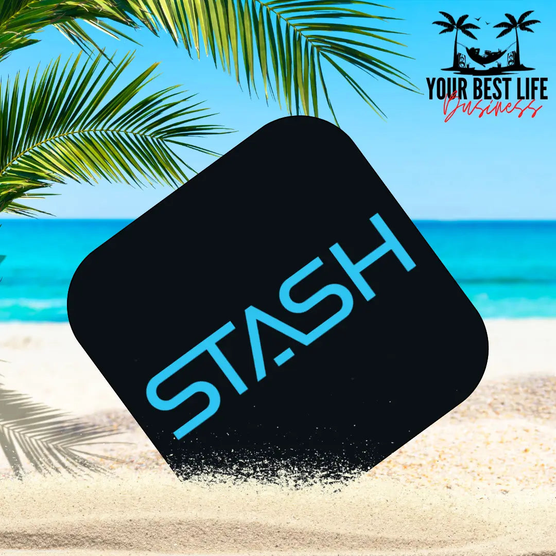 The Stash Stock Investing App Logo Icon on The Beach at Your Best Life Biz