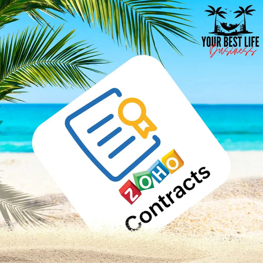 Zoho Contracts app showcasing its user-friendly interface with a list of contracts on the left and a preview of selected contract on the right. The app streamlines the contract management process by allowing businesses to create, store, and manage all their contracts in one centralized location.